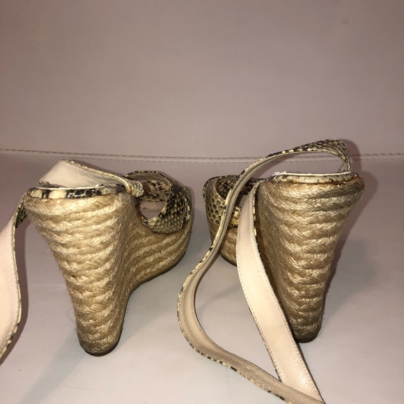 Jimmy choo snakeskin leather wedge shoes size 37 - Picture 5 of 6